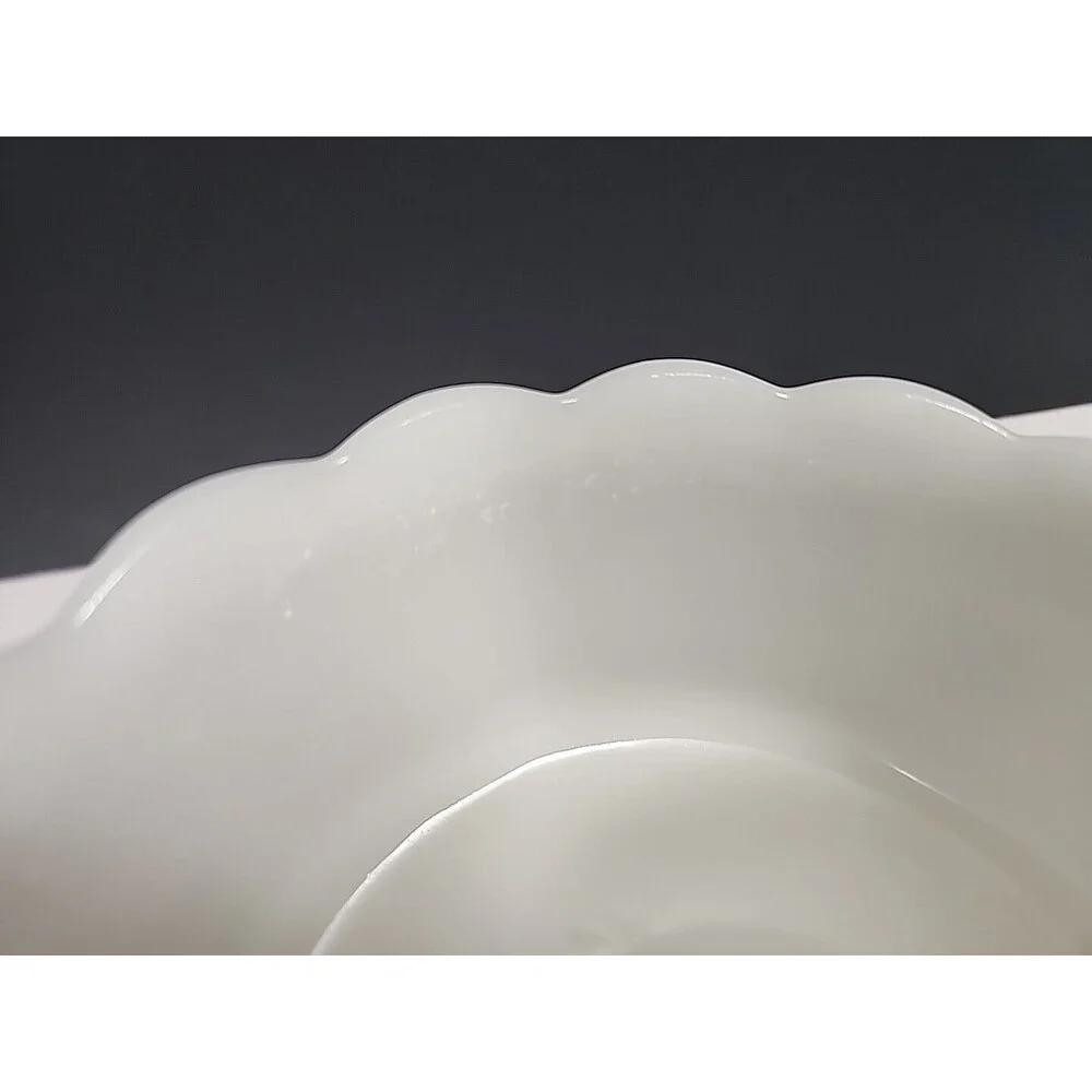 Vintage E.O. Brody Co. Milk Glass Pedestal Bowl M6000  CO USA 5.5